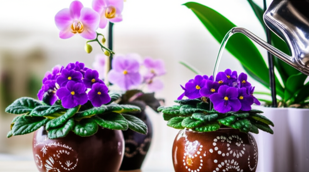 Flowering plants watering