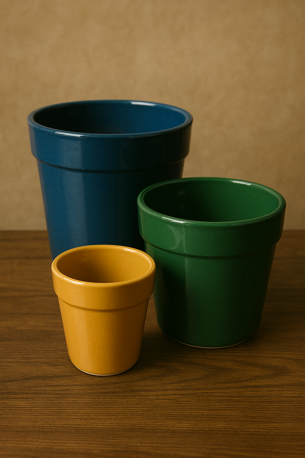 Glazed ceramic pots