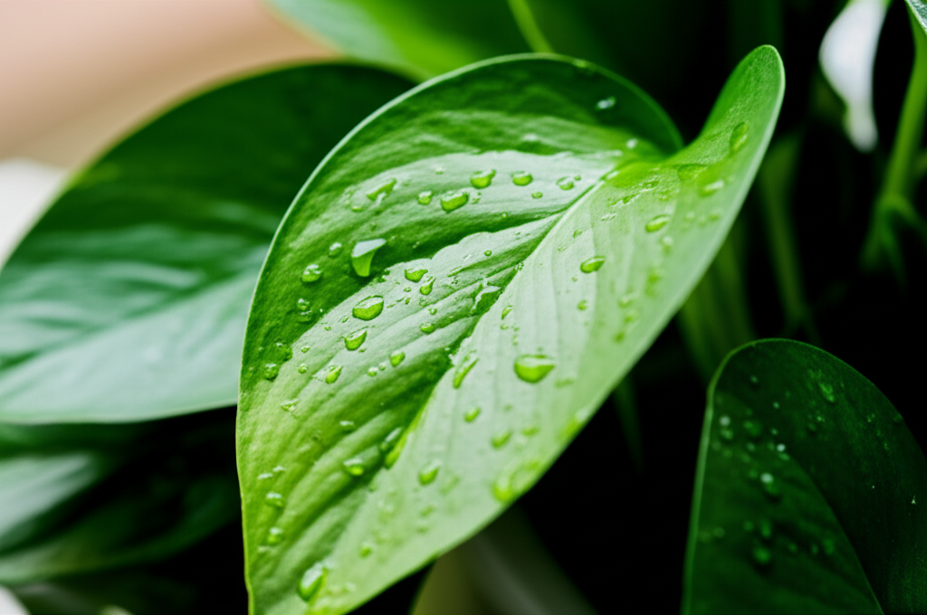 Tropical foliage plants watering
